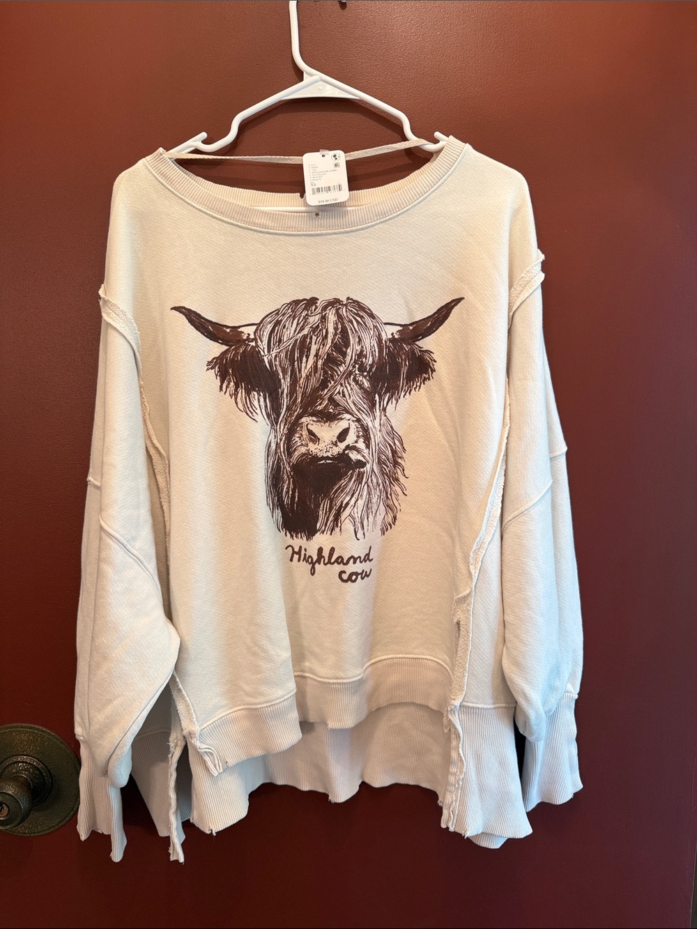 Free People - Highland Cow Graphic Cream Sweater - Women